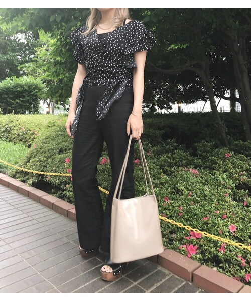 A.D.G(エーディージー)の「Linen Black Flare Pants(その他パンツ・レディース・ブラック・FREE)」の4枚目の写真