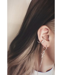 A.D.G | Silver Cross&Chain Pierced Earrings(イヤリング)