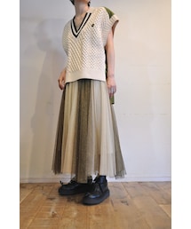 グリッターチュールスカート