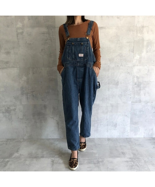 copine(コピン)の「used風デニムサロペット(サロペット/オーバーオール・レディース・ブルー・ワンサイズ)」の6枚目の写真