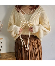 t a r o s u | double ribbon knit cardigan(カーディガン/ボレロ)