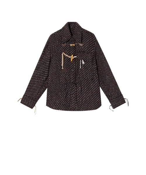 JNBY(ジェーエヌビーワイ)の「3D Retro & Modern Wool-blend Duffle Jacket(ダッフルコート・レディース・ダークブラウン・38/40)」の1枚目の写真