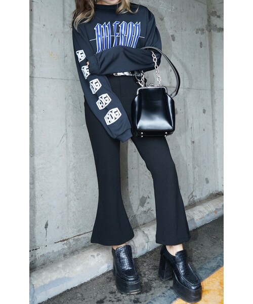A.D.G(エーディージー)の「Black Super Stretch Flare Slacks(スラックス・レディース・ブラック・FREE)」の1枚目の写真