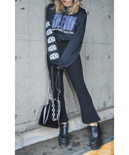 A.D.G(エーディージー)の「Black Super Stretch Flare Slacks(スラックス・レディース・ブラック・FREE)」の3枚目の写真