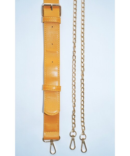 A.D.G(エーディージー)の「2strap 2way Leather Square Bag(yellow)(ショルダーバッグ・レディース・イエロー・FREE)」の5枚目の写真