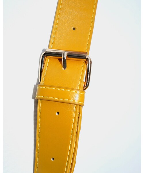 A.D.G(エーディージー)の「2strap 2way Leather Square Bag(yellow)(ショルダーバッグ・レディース・イエロー・FREE)」の8枚目の写真