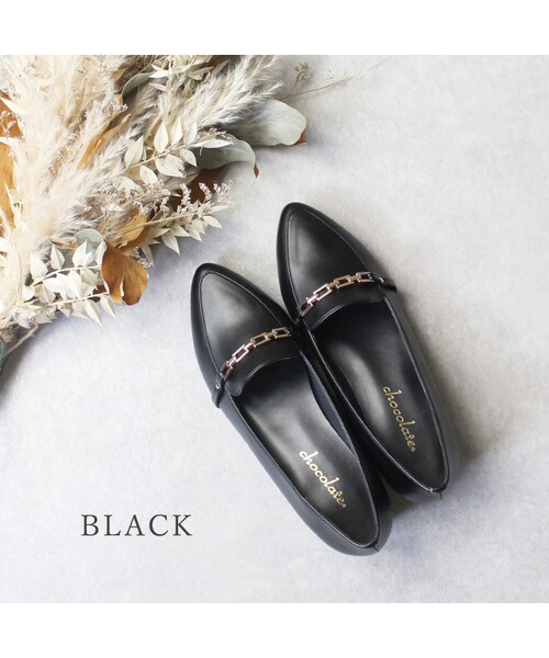 Shoe Fantasy（シューファンタジー）の「アーモンドトゥ ビット ローファー（ローファー・レディース・グレースエード/ブラック/ブラウンクロコ・22.0~25.0cm）」の2枚目の写真