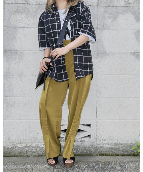 A.D.G(エーディージー)の「"PLAY BOY" S/S CHECK BOX SHIRTS (black)(シャツ/ブラウス・レディース・ブラック・FREE)」の3枚目の写真