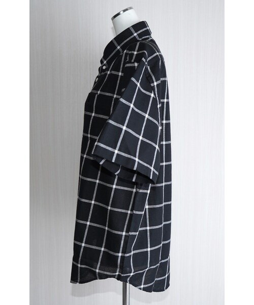 A.D.G(エーディージー)の「"PLAY BOY" S/S CHECK BOX SHIRTS (black)(シャツ/ブラウス・レディース・ブラック・FREE)」の6枚目の写真