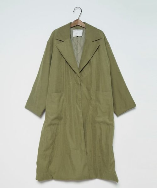 Crisp（クリスプ）の「パディングチェスターコート[c8wg3102]（チェスターコート・レディース・ベージュ/カーキ・FREE）」の4枚目の写真