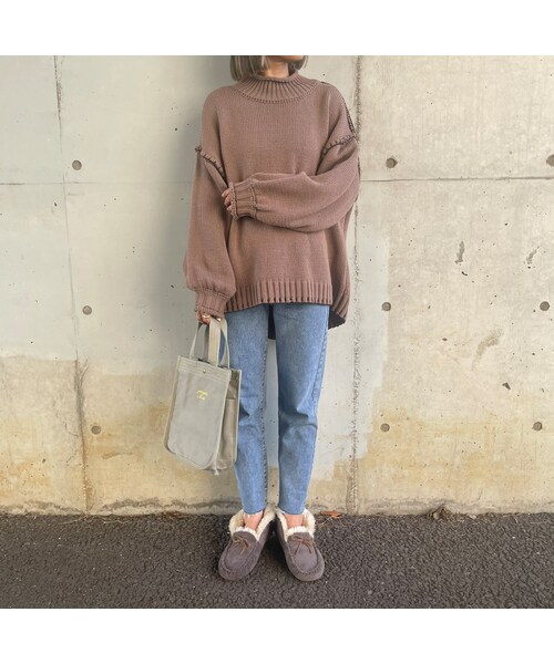 copine（コピン）の「ハンドステッチニット(モカ)（ニット/セーター・レディース・モカ・F）」の5枚目の写真