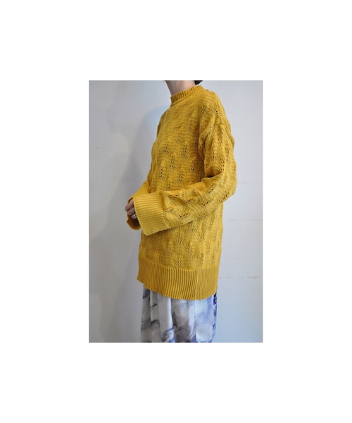 hippiness（ヒッピネス）の「ボタニカルニットムーンカクタス（ニット/セーター・レディース・レッド/ブラック/ゴールド/ブルー・one）」の4枚目の写真