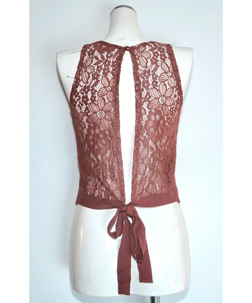A.D.G(エーディージー)の「Back Lace No-Sleeve Tops (terracotta)(タンクトップ・レディース・ブラウン・FREE)」の8枚目の写真