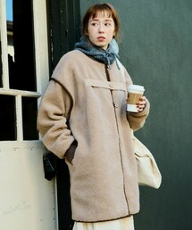 Crisp | リバーシブルミリタリーボアコート[c8R3106](ブルゾン)