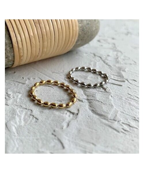 copine（コピン）の「OVAL CHAIN RING(2color)（リング・レディース・シルバー/ゴールド・約11号）」の3枚目の写真