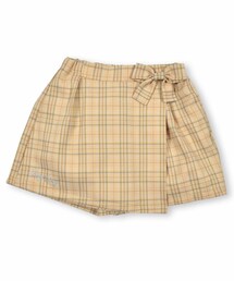 SLAP SLIP（スラップスリップ）の「【 お揃い 】 グレンチェック リボン 台形 キュロットパンツ (90~130cm)（その他パンツ・キッズ）」