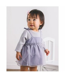 SLAP SLIP BABY | 【 お揃い 】 切り替え チュール フリル キャミワンピース ドッキング ロンパース ベビー (70~80cm)(ロンパース)