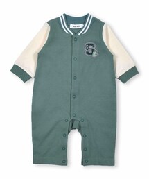 SLAP SLIP BABY | 【 お揃い 】 恐竜 刺繍 ワッペン スタジャン 風 ロンパース ベビー (70~80cm)(ロンパース)