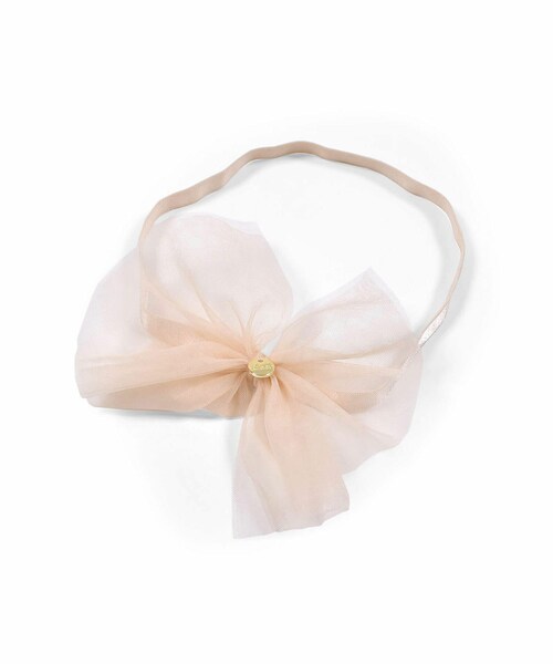 SLAP SLIP BABY（スラップスリップベビー）の「チュール リボン チャーム付き ヘアバンド ベビー（その他ベビー用品・キッズ・ピンク/オレンジ/ホワイト・ワンサイズ）」の3枚目の写真
