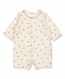 SLAP SLIP BABY（スラップスリップベビー）の「チェリー 花 くるま プリント フリル ポケット ロンパース ベビー (70~80cm)（ロンパース）」
