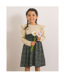 SLAP SLIP（スラップスリップ）の「チェリー 刺繍 花柄 プリント ドッキング ワンピース (80~130cm)（ワンピース・キッズ）」