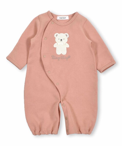 SLAP SLIP BABY(スラップスリップベビー)の「【 お揃い 】 アニマル うさぎ ネコ くま 2WAYオール (50~70cm)(ロンパース・キッズ・ホワイト/ブルー/オレンジ・ワンサイズ)」の3枚目の写真