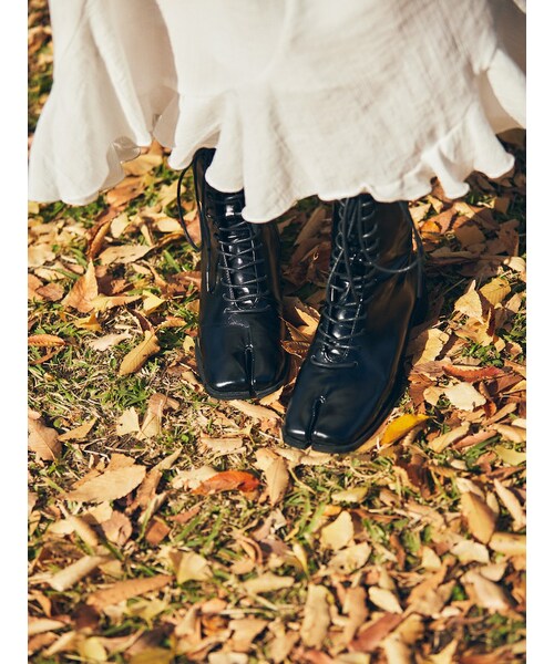neam(ニーム)の「tabi ribbon boots(ブーツ・レディース・ブラック・free)」の1枚目の写真
