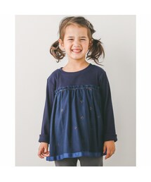 SLAP SLIP | 【 お揃い 】 チェリー プリント チュール シアー フリル Tシャツ (80~130cm)(Tシャツ/カットソー)