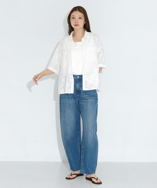 URBAN RESEARCH Sonny Label（アーバンリサーチサニーレーベル）の「フライス/ジャガードタンクトップ（タンクトップ・レディース・JQグレー/オフ/ブラック/JQブラック/レモンベージュ・FREE）」の10枚目の写真