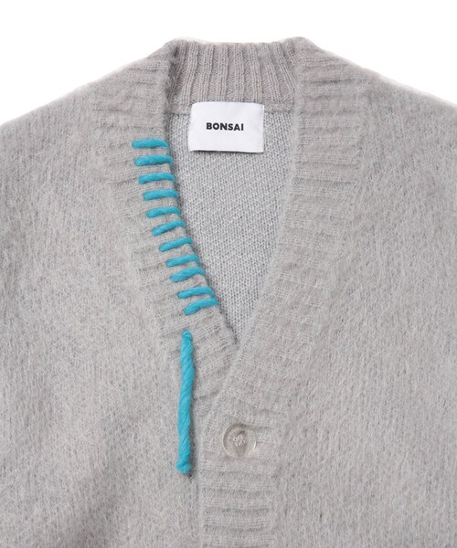 ADAM ET ROPE'(アダムエロペ)の「【BONSAI/ボンサイ】MOHAIR KNIT CARDIGAN(カーディガン/ボレロ・メンズ・グレー/ブルー/パープル・M/S)」の8枚目の写真