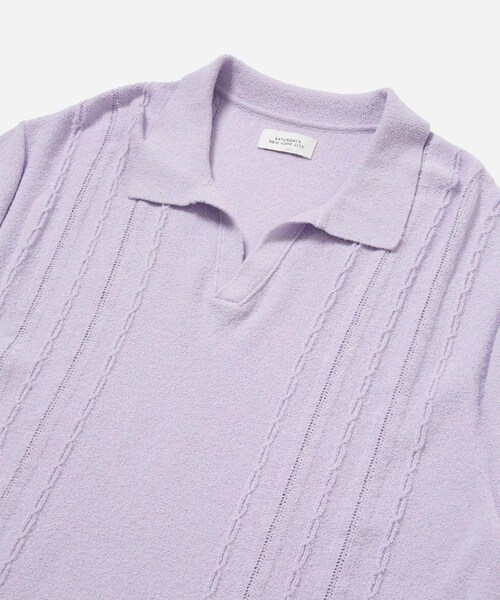 Saturdays NYC(サタデーズ ニューヨークシティ )の「Alex Skipper Polo SS Sweater(その他トップス・メンズ・ブラック/グレー/ラベンダー・L/M/S/XL/XS)」の18枚目の写真