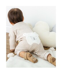 SLAP SLIP BABY | 手袋 パッチ お尻 ボア くま アニマル パイル ロンパース ベビー (60~80cm)(ロンパース)