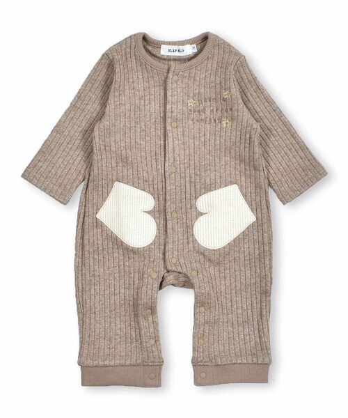 SLAP SLIP BABY（スラップスリップベビー）の「手袋 パッチ お尻 ボア くま アニマル パイル ロンパース ベビー (60~80cm)（ロンパース・キッズ・ホワイト/ベージュ・70）」の2枚目の写真