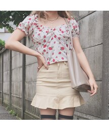 A.D.G | Stretch Mermaid Mini Skirt (beige)(スカート)