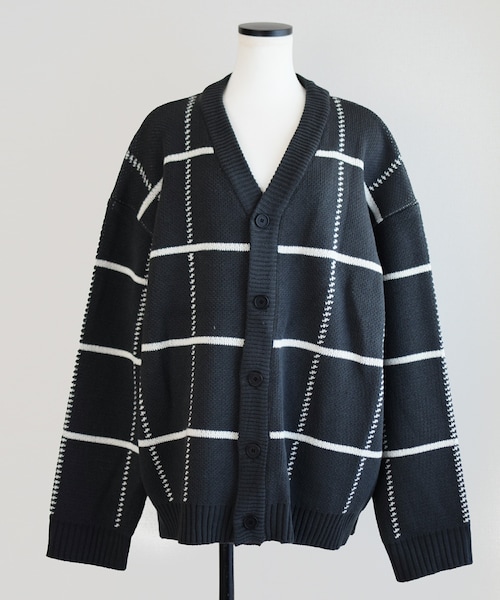 Marient（マリエント）の「チェックオーバーニットCD（カーディガン/ボレロ・レディース・ベージュ/グレー/ブラック・FREE）」の3枚目の写真