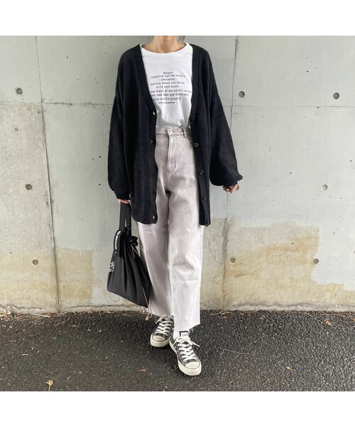 copine(コピン)の「カットオフストレートデニムパンツ(ライトパープル/2size)(デニムパンツ・レディース・ライトパープル・S/M)」の1枚目の写真