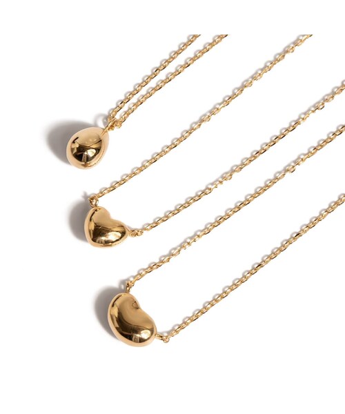 Ops.（オプス）の「K18 ゴールドネックレス ハート エッグ 豆 MOLLICA NECKLACE -モリカ ネックレス-（ネックレス・レディース・イエローゴールド エッグ(K18)/イエローゴールド ファーべ(豆)(K18)/イエローゴールド ハート(K18)・ONE SIZE）」の20枚目の写真