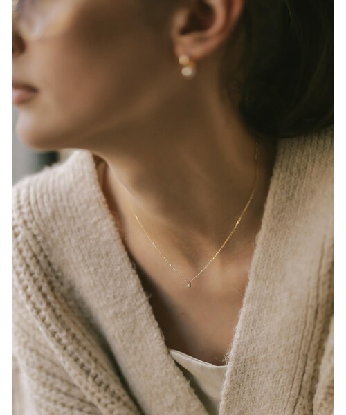 Ops.(オプス)の「一粒ダイヤ 10k チェーン ネックレス ASTERI-SEIRIOS-NK -アステリ セリオス-(ネックレス・レディース・ゴールド・ONE SIZE)」の3枚目の写真