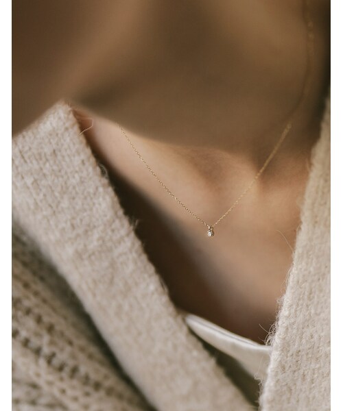 Ops.(オプス)の「一粒ダイヤ 10k チェーン ネックレス ASTERI-SEIRIOS-NK -アステリ セリオス-(ネックレス・レディース・ゴールド・ONE SIZE)」の6枚目の写真