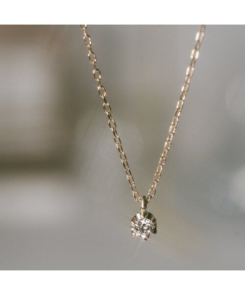 Ops.(オプス)の「一粒ダイヤ 10k チェーン ネックレス ASTERI-SEIRIOS-NK -アステリ セリオス-(ネックレス・レディース・ゴールド・ONE SIZE)」の7枚目の写真