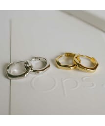 Ops. | フープピアス 小さめ ウェーブ KYKLOS-WAVE HOOP PIERCE -キクロス ウェーブ-(ピアス（両耳用）)