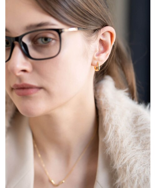 Ops.（オプス）の「フープピアス 小さめ ウェーブ KYKLOS-WAVE HOOP PIERCE -キクロス ウェーブ-（ピアス（両耳用）・レディース・シルバー/ゴールド・ONE SIZE）」の15枚目の写真