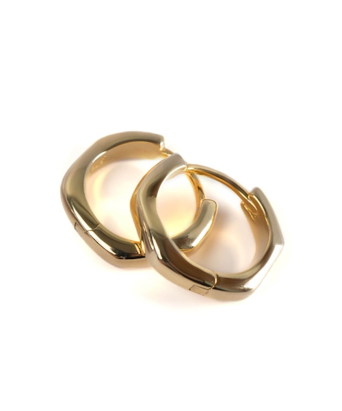 Ops.（オプス）の「フープピアス 小さめ ウェーブ KYKLOS-WAVE HOOP PIERCE -キクロス ウェーブ-（ピアス（両耳用）・レディース・シルバー/ゴールド・ONE SIZE）」の17枚目の写真