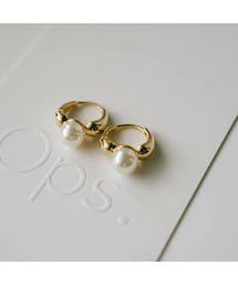 Ops. | パール フープピアス ぶら下がり 小さめ KYKLOS-PEARL HOOP PIERCE -キクロス パール-(ピアス(両耳用))