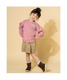 Noeil aime BeBe | 立体 花 モチーフ メロウ 袖 襟 トレーナー (80~130cm)(スウェット)