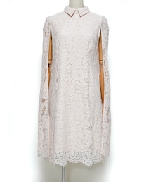 CELFORD | CELFORD（セルフォード）  ケープレースドレス（ピンクベージュ/サイズ38）(ドレス)