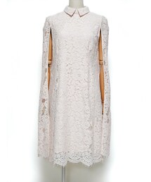 CELFORD | CELFORD（セルフォード）  ケープレースドレス（ピンクベージュ/サイズ36）(ドレス)