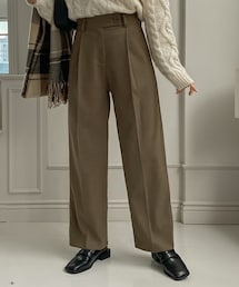 ピーチ起毛ワイドスラックス