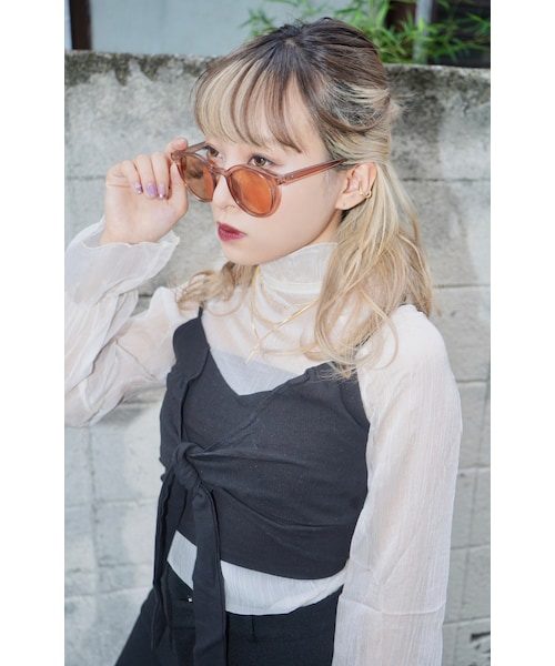 A.D.G(エーディージー)の「Front Ribbon Bustier(black)(キャミソール・レディース・ブラック・FREE)」の3枚目の写真