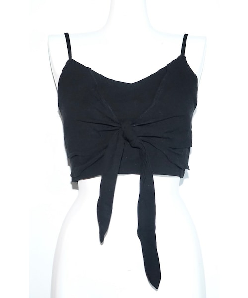 A.D.G(エーディージー)の「Front Ribbon Bustier(black)(キャミソール・レディース・ブラック・FREE)」の4枚目の写真
